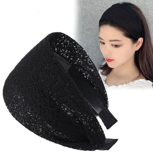 Women's Wide Brim Hair Band Black Hair Band Face Wash Hair Fixer Non-Slip Hairpin Резинки Для Волос Headbands for Women Black