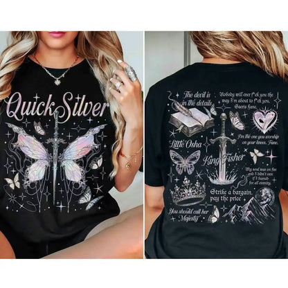 Quicksilver Two-sided Shirt For Fans Women's Saeris Fane Kingfisher Sweatshirt Little Osha Fantasy Y2K Unisex Top Streetwear black shirt