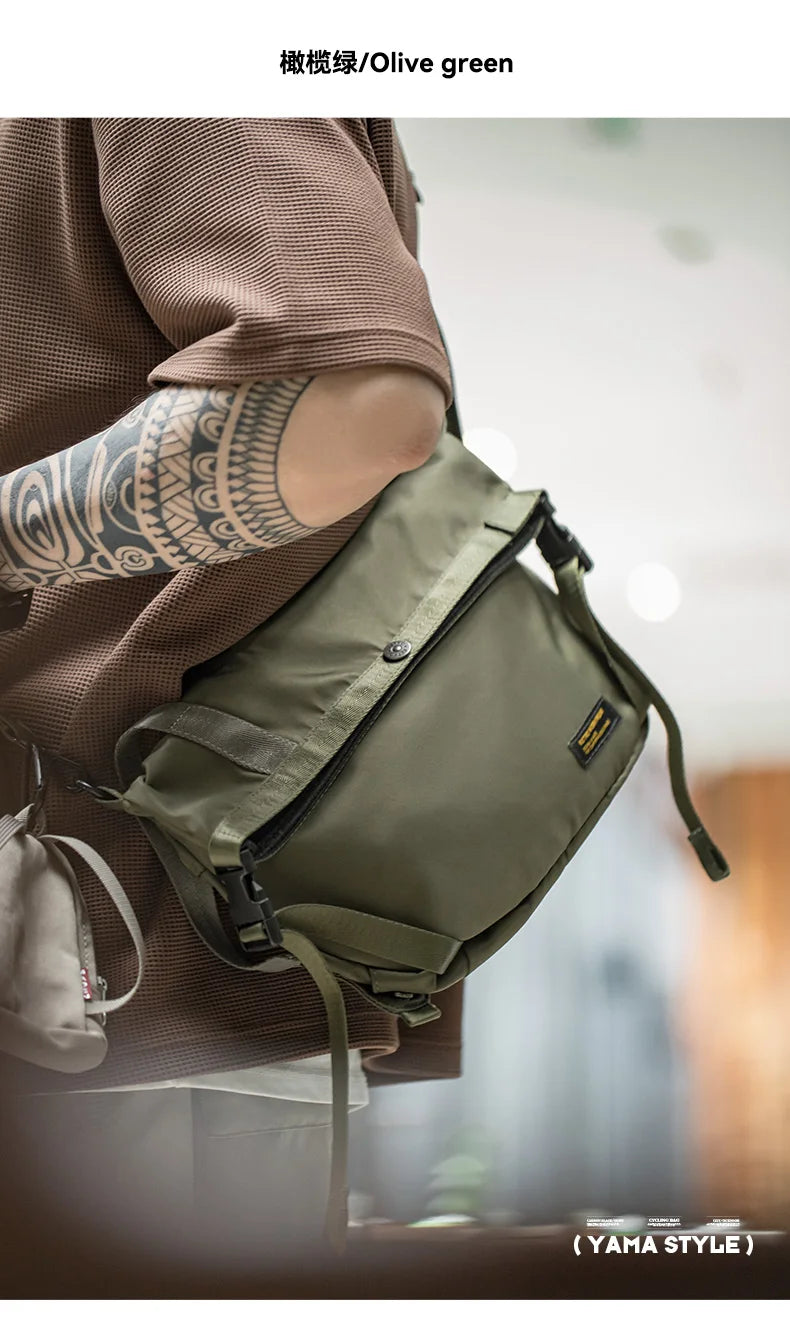 Maden Outdoor Large Capacity Crossbody Bags Men's Multifunctional Hiking Cycling Travel Adjustable Strap Shoulder Messenger Bag