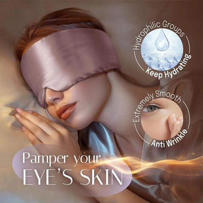 100% Mulberry Silk Sleeping Mask Eyepatch Blocking Light Eyemask Soft Padded Travel Sleeping Aid for Sleep Patch Slaapmasker Badiee Stylez