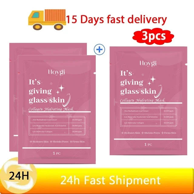 1/3/5/10PCS Collagen Face Mask Moisturizing Oil-Control Brightening Skincare Hydrating Shrink Pores Sheet Mask Beauty Skin Care Buy 2 get 1 free