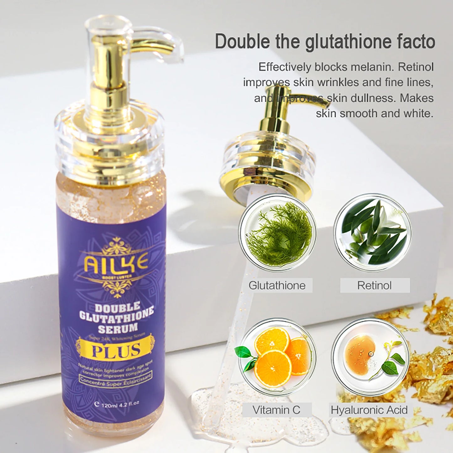 AILKE Glutathione Bleaching Cream, Advanced Lightening Lotion, Glowing Cream For Inner Thighs, Bikini Area Underarms, Natural Serum