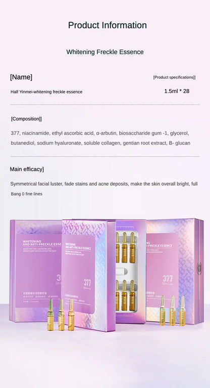 28 pcs/set 377 Whitening Ampoule Essence, Vitamin C Anti-Aging Essence, Niacinamide Brightening Essence Korean Skincare Products
