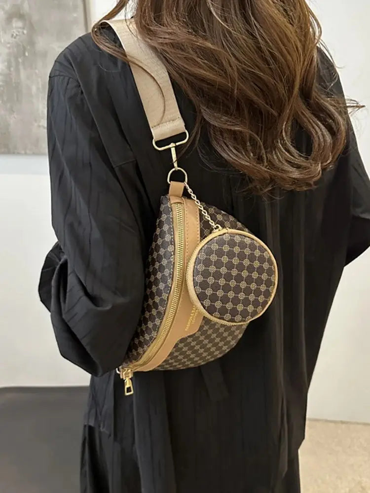 New fashion trend waist bag, casual fashion chest bag, casual retro shoulder bag, Korean version crossbody bag, women's bag