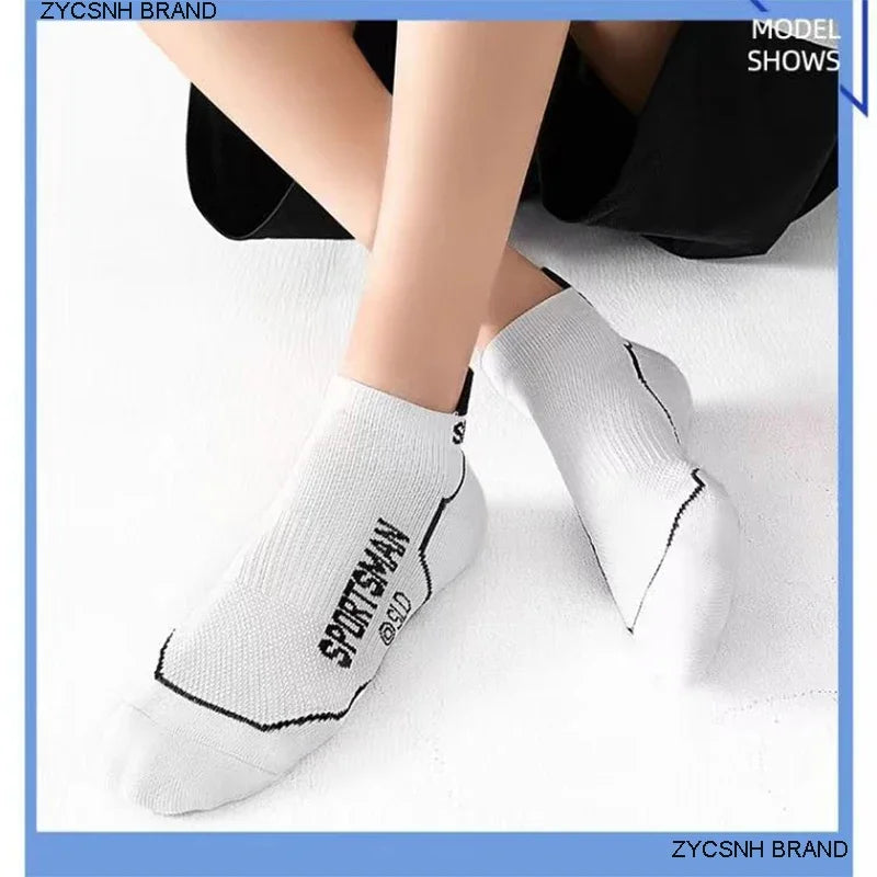 5 Pairs sport Socks High Quality Men's Summer Man Short Socks Breathable Ankle Socks Cotton Black Thin Cut Run Men Socks