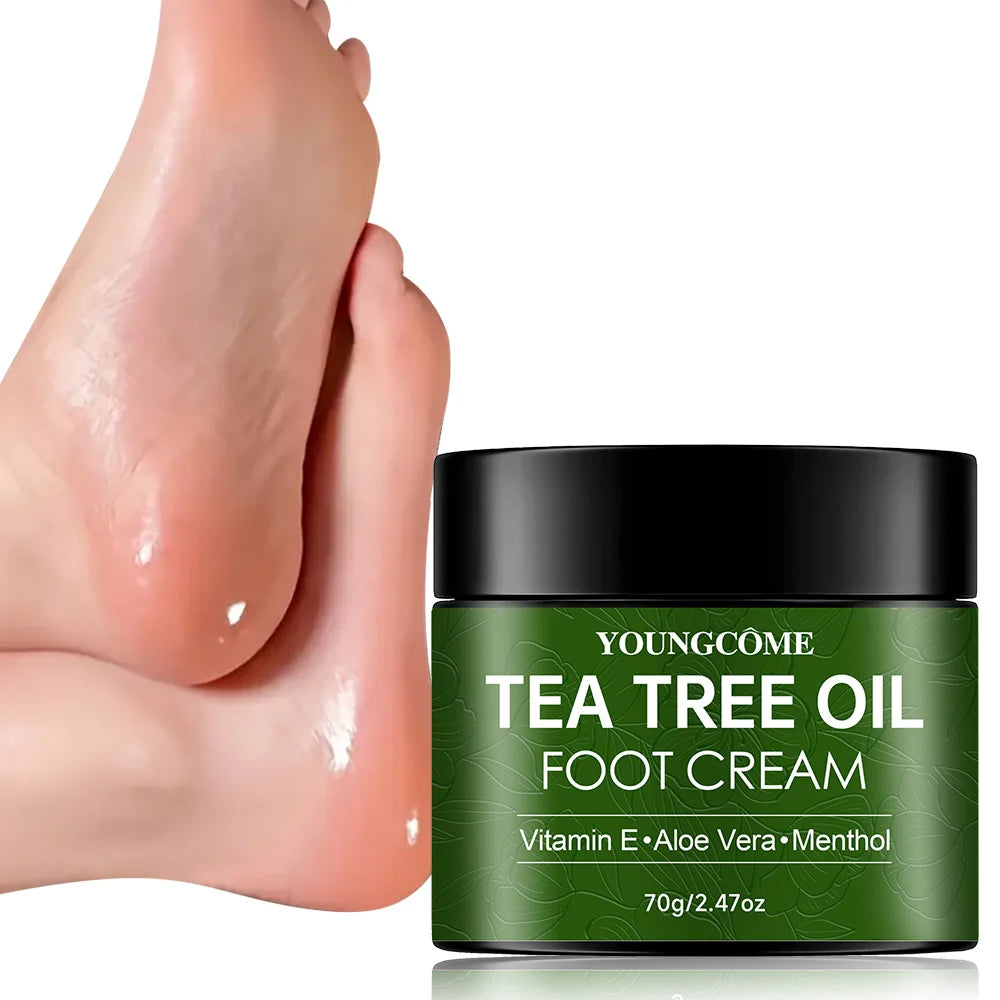 Tea Tree Foot Cream Heel Cracking Repair Products Exfoliation Dead Skin Removal Softening Moisturize Smooth Skin Care new