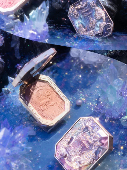 Flower Knows Cheek Blush Moonlight Mermaid Tri-Color Gradient Blusher in Matte Finish Vegan Cruelty Free Private Label Makeup