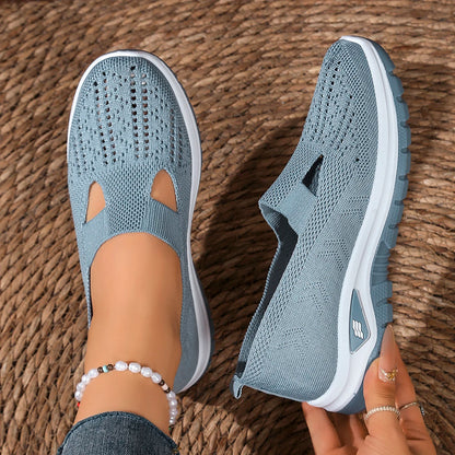 women's summer shoes - casual sneaker, Non-slip sole design, fly-woven upper is more skin-friendly sale shoes with free shipping Blue