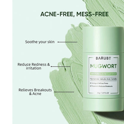 Face Clean Mask Remove Blackhead Mugwort Solid Mask Clean Pores Stick Facial Blemish Black Dots Shrink Pores Skin Care Cosmetics