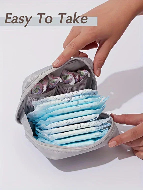 1pc Water-Resistant Feminine Product Pouch - Portable Period Kit Bag with Discreet Sanitary Napkin Storage, Menstrual Cup Pouch Badiee Stylez