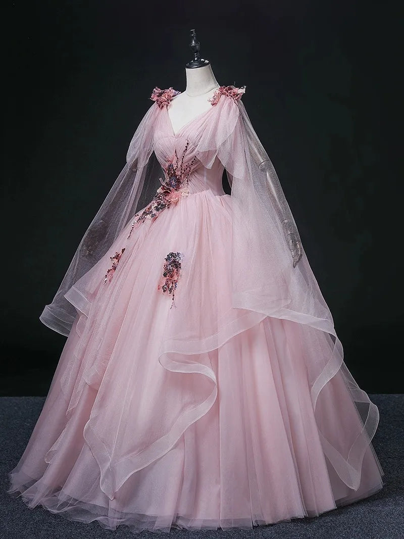 2025 New Women's Bean Paste Powder Mesh Long Evening Dress Fashion Glitter Bead Stickers Look Thin V-neck Back Strap Dress Badiee Stylez