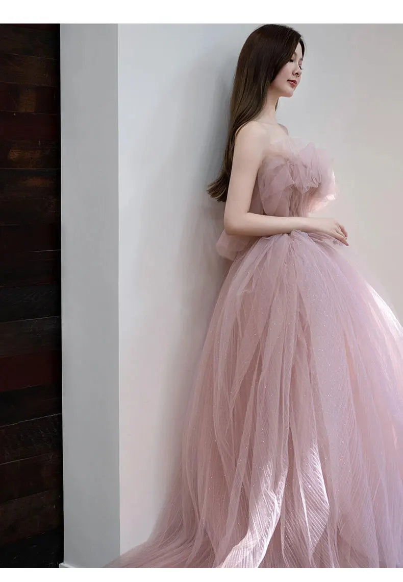 Princ Sle Wedding Dr Puffy Skirt Sweet Sle mid Waist Polyester Fiber Long Skirt No Sve Birthday Par aduation... Badiee Stylez