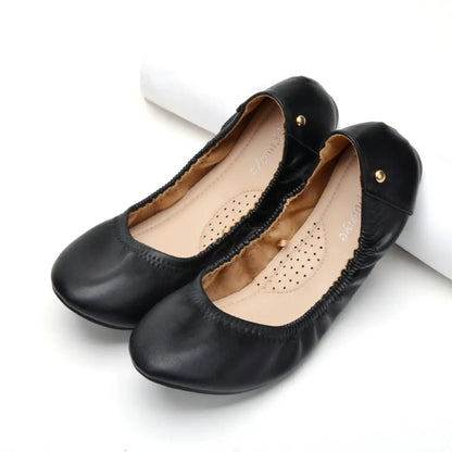 COSYSUSY Party Shoes Foldable Ballet Flats Portable Travel Fold up Shoe Prom Ballerina Flats Roll up for Bridal Wedding Shoes