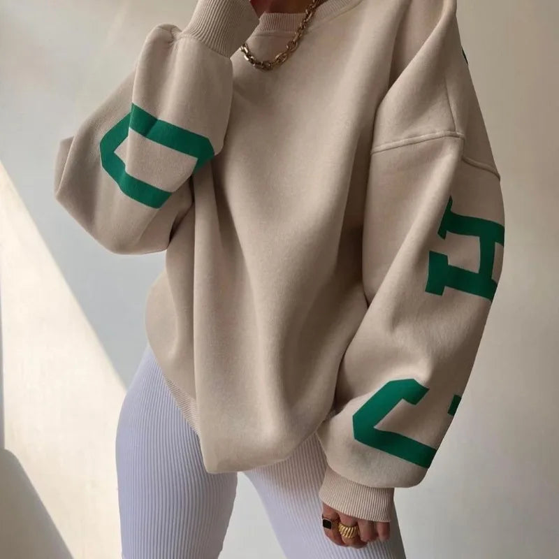 American Fashion Brand Harajuku Retro Letters Fashionable Loose Hoodie Women Street Hip-hop Punk Y2K Casual Oversized Sweatshirt YL 2