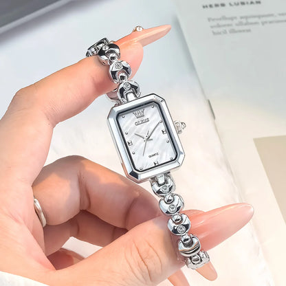 OLEVS 3665 Woman Watches Original Elegant Fashion Square Quartz Watch Chain Bracelet Ladies Watch Bracelet Gifts New Reloj Mujer