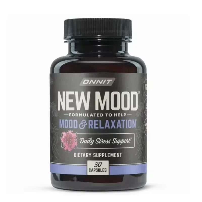 Vitamin D Supplement, Chamomile Flower Extract, Stress Relief, Mood & Relaxation Supplement, 30 Capsules