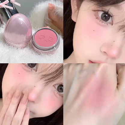 No-Mischief Blush - Multi-functional Solid Makeup Egg for Low-Saturation Gray-Pink Tint with Flawless Finish 04