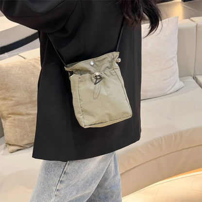 Nylon Crossbody Bag Soft Mini Phone Wallet Multifunctional Square Shoulder Bag Crossbody Purse Canvas Purse Messenger Bag