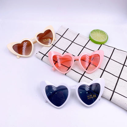 New Peach Heart Children's Frame Fashion Sunglasses Personality Boys and Girls Children's Glasses Sunglasses Outdoor Sunvisor