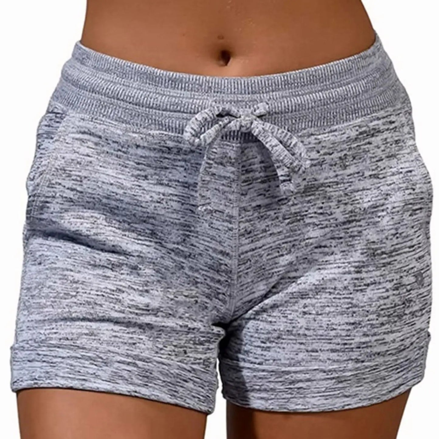 Womens Solid Elasticated Waist Shorts PLUS SIZE OVERSIZED Ladies Summer Yoga Gym Fitness Jogging Hot Pants Sweatpants Clothing GRAY