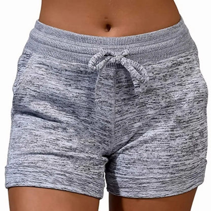 Womens Solid Elasticated Waist Shorts PLUS SIZE OVERSIZED Ladies Summer Yoga Gym Fitness Jogging Hot Pants Sweatpants Clothing GRAY