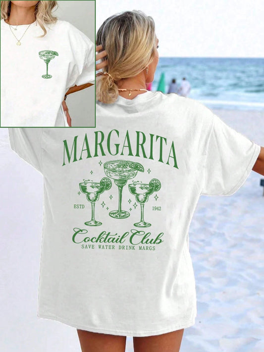 Martini Cocktail Women Funny T-Shirts Retro Alcohol Drink T Shirt Cotton Loose Cocktail Party Graphic Tees Unisex Casual Tops TZ1129572-JCS