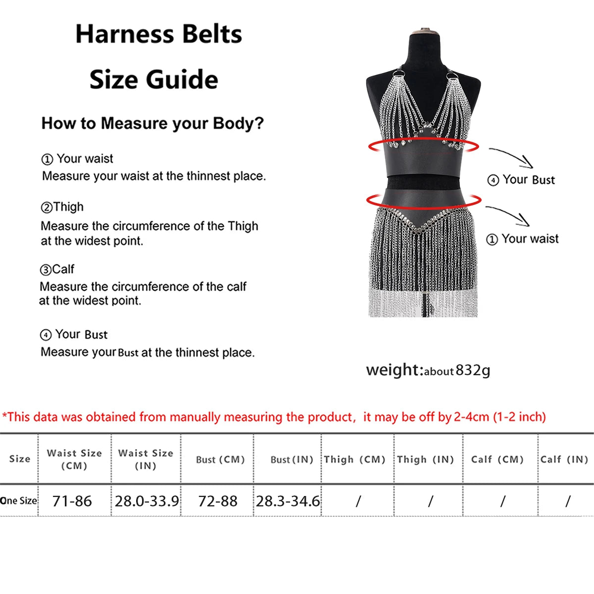 Fashion Chain Tassels Belt Set Street Style Suspenders for Women Body Chain Casual Decoration WaistBond Goth Clothing Accessoly Badiee Stylez