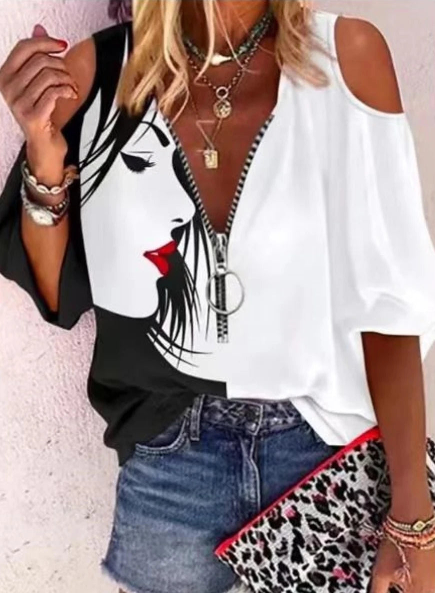 New Fashion Elegant Woman Shirt Casual Loose Shirt Woman Temperament Short Sleeve Blouse Holiday Weekday Beige