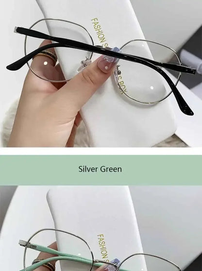 Retro Elegant Anti Blue Light Glasses Round Metal Frame Vintage Computer Gaming Eye Protection Classic Eyeglasses Badiee Stylez
