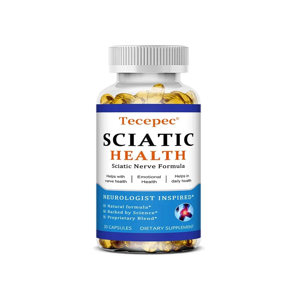 Sciatic Nerve Health Support Supplement with PEA, Vitamin B Complex, Alpha Lipoic Acid for Muscles Joints Sleep Nerve Support 30 count-1 bottle