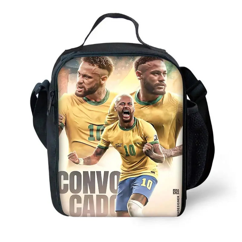 Game Football Child School Backpack with Lunch Bags ,Pencil Bags ,N-NeymarS School Bags for Boys Girls Best Gift CB-213HJJ06A4