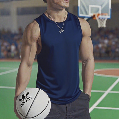 2025 New Summer Marathon Quick Dry Sports Tank Top Men's Sleeveless Tank Top Running Training Basketball Loose Fit Tank Top Badiee Stylez