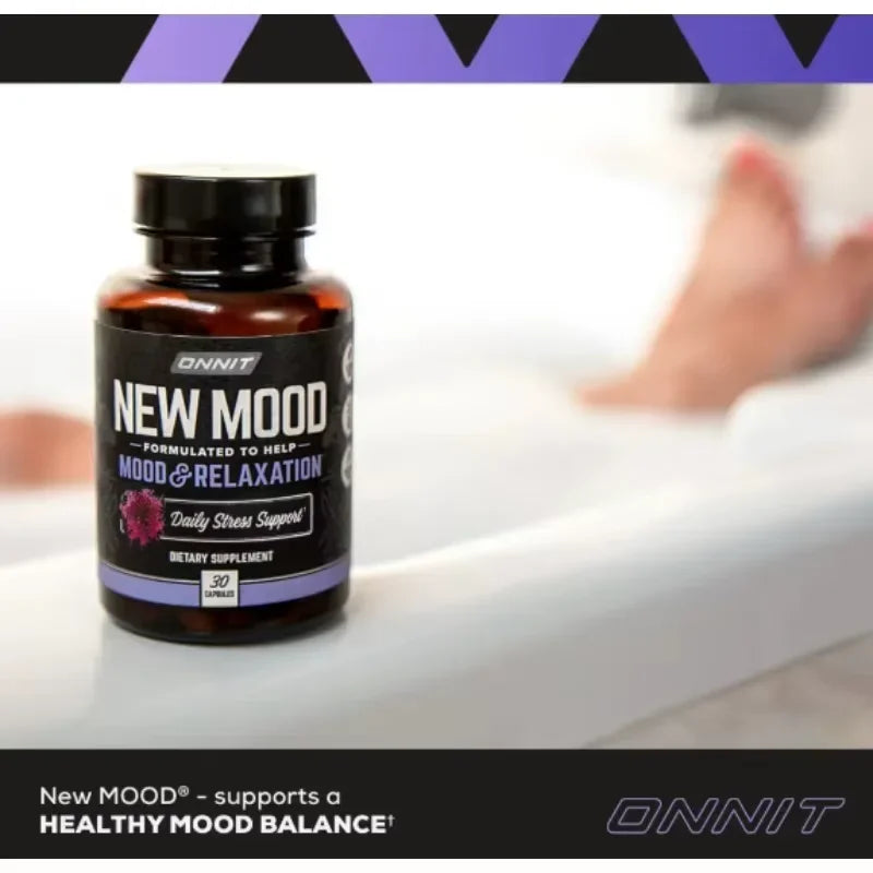 Vitamin D Supplement, Chamomile Flower Extract, Stress Relief, Mood & Relaxation Supplement, 30 Capsules