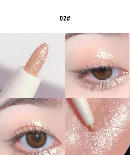 Glitter Pink Lying Silkworm Pen Color Natural Brightening Matte Eye Shadow Pencil Shimmer Glue Eyeliner Waterproof Korean Makeup