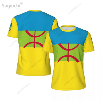 2025 New Amazigh BERBER 3D Printing Flag Mesh T-shirts Men Women Clothing Sports Breathable For Running Bike Fitness T shirt 4