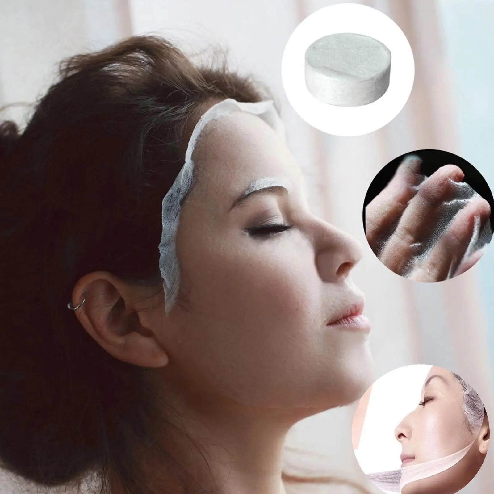 NEW High-end 30/50PCS Disposable Compressed Facial Mask Portable Non-woven Face Mask Facial Towel Coin Cotton Wrapped Tissues