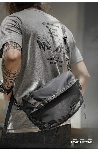 Maden Outdoor Large Capacity Crossbody Bags Men's Multifunctional Hiking Cycling Travel Adjustable Strap Shoulder Messenger Bag