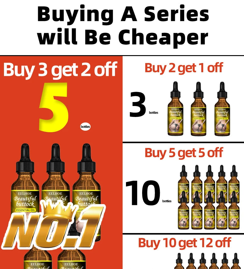 Sexy Hip Buttock Enlargement Hip Firm Essential Oil Cream Effective Hip Lift Up Butt Beauty Female Hips Tightening Massage Oils