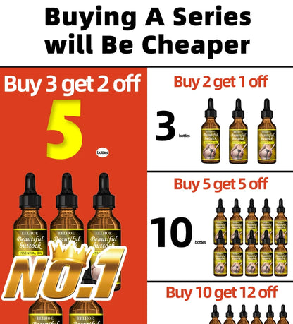 Sexy Hip Buttock Enlargement Hip Firm Essential Oil Cream Effective Hip Lift Up Butt Beauty Female Hips Tightening Massage Oils
