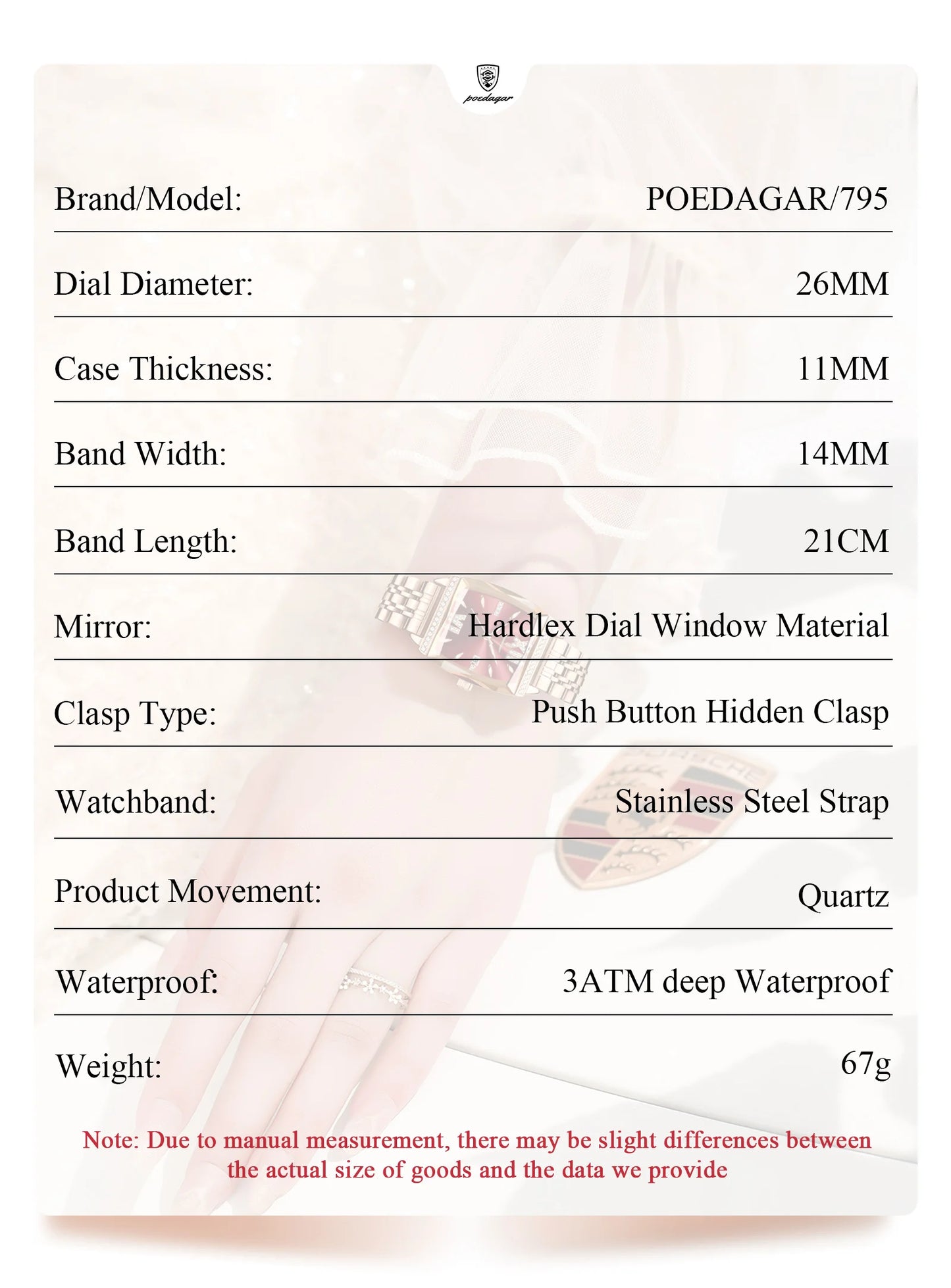 POEDAGAR Diamond Luxury Watch For Woman High Quality Waterproof Date Ladies Quartz Watch Stainless Steel Women Watches Reloj+Box