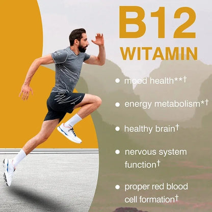 Vitamin B12 1000mcg - Dietary Supplement To Support Energy Metabolism, Mental Clarity, and Nervous System Health