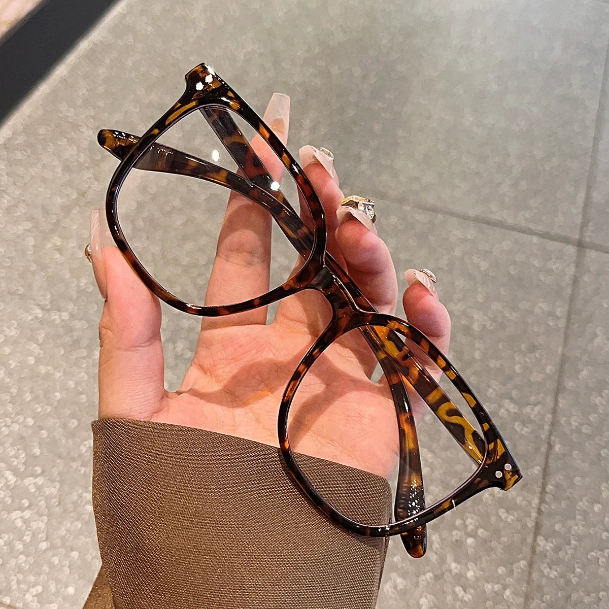 1Pc/3Pcs/4Pcs/6Pcs European and American Classic Popular Square Frame Glasses Set Men's and Women's Fashion Glasses Badiee Stylez