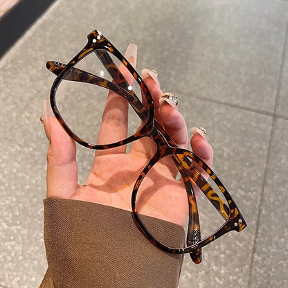 1Pc/3Pcs/4Pcs/6Pcs European and American Classic Popular Square Frame Glasses Set Men's and Women's Fashion Glasses Badiee Stylez