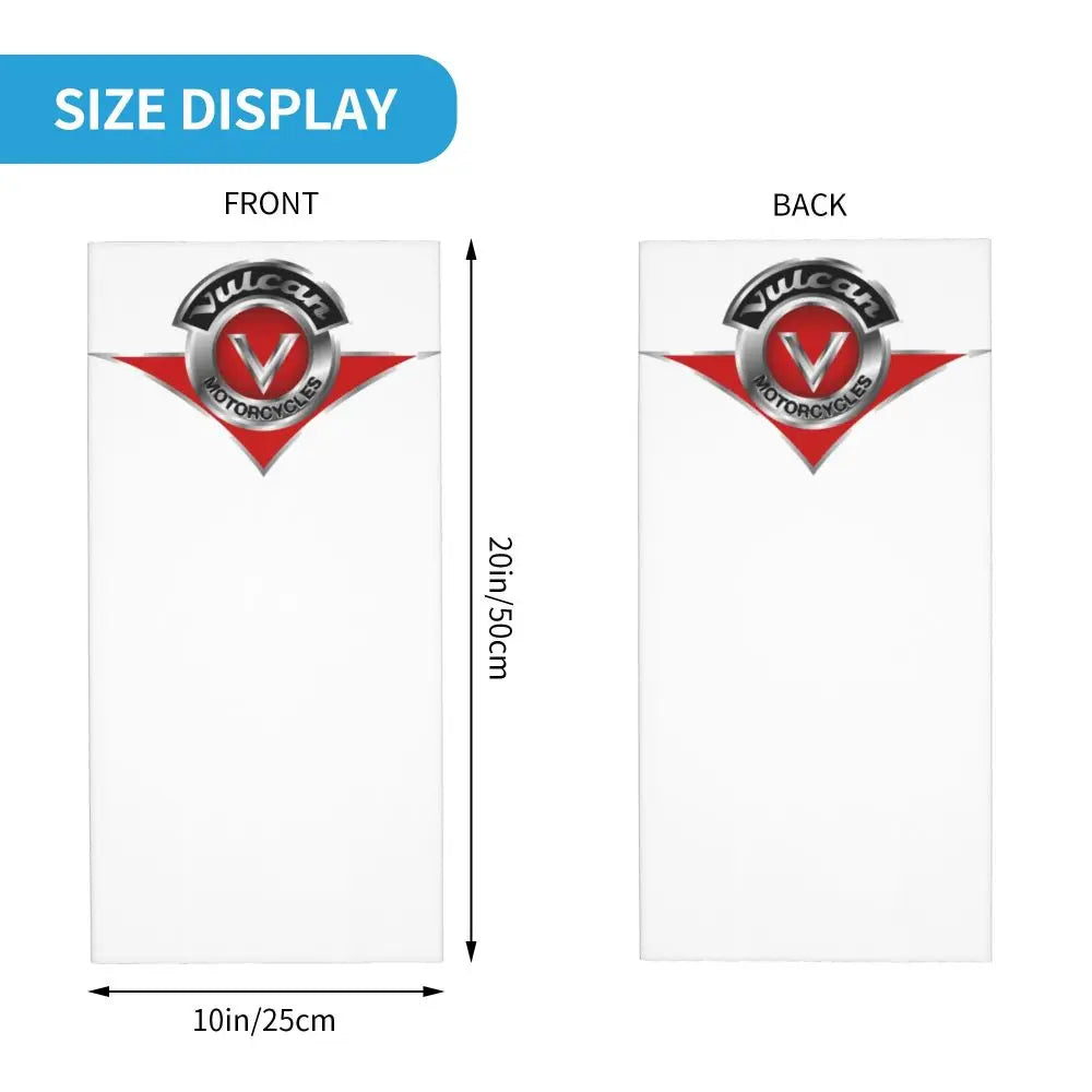 Vulcan Motorcycle Modren Bandana Neck Cover Printed Wrap Scarf Multi-use Headwear Outdoor Sports Unisex Adult Washable