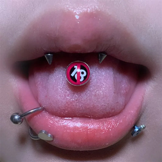 Tongue Nail Jewelry Anti Allergy Short Rod Tongue Ring Tongue Nail Spice Girl Human Body Piercing Jewelry United States