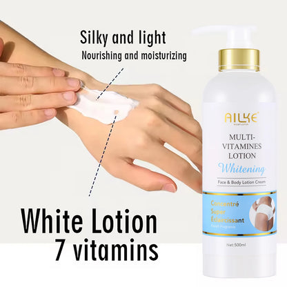 AILKE Natural Multi-Vitamin Lightening Skin Care Kit, Moisturize, Even Toning, Remove Dark and White Spots, Clean & Smooth Skin Lotion