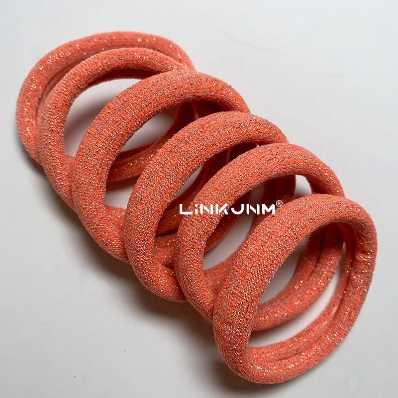 6PCS Women Glitter Hair Scrunchies Girls Elastic Hair Rubber Bands Hair Holder/Gum Hair Accessories Ponytail Hair Holders Badiee Stylez