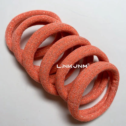 6PCS Women Glitter Hair Scrunchies Girls Elastic Hair Rubber Bands Hair Holder/Gum Hair Accessories Ponytail Hair Holders Badiee Stylez