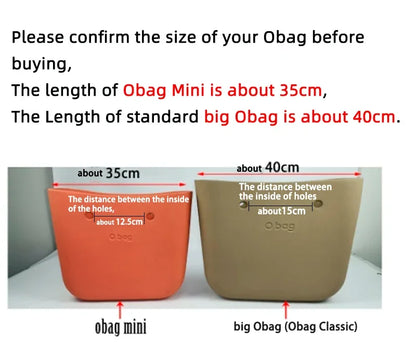 TANQU New Waterproof Inner Bag Organizer Insert Zipper Pocket for Classic Mini Obag Canvas Material for O Bag