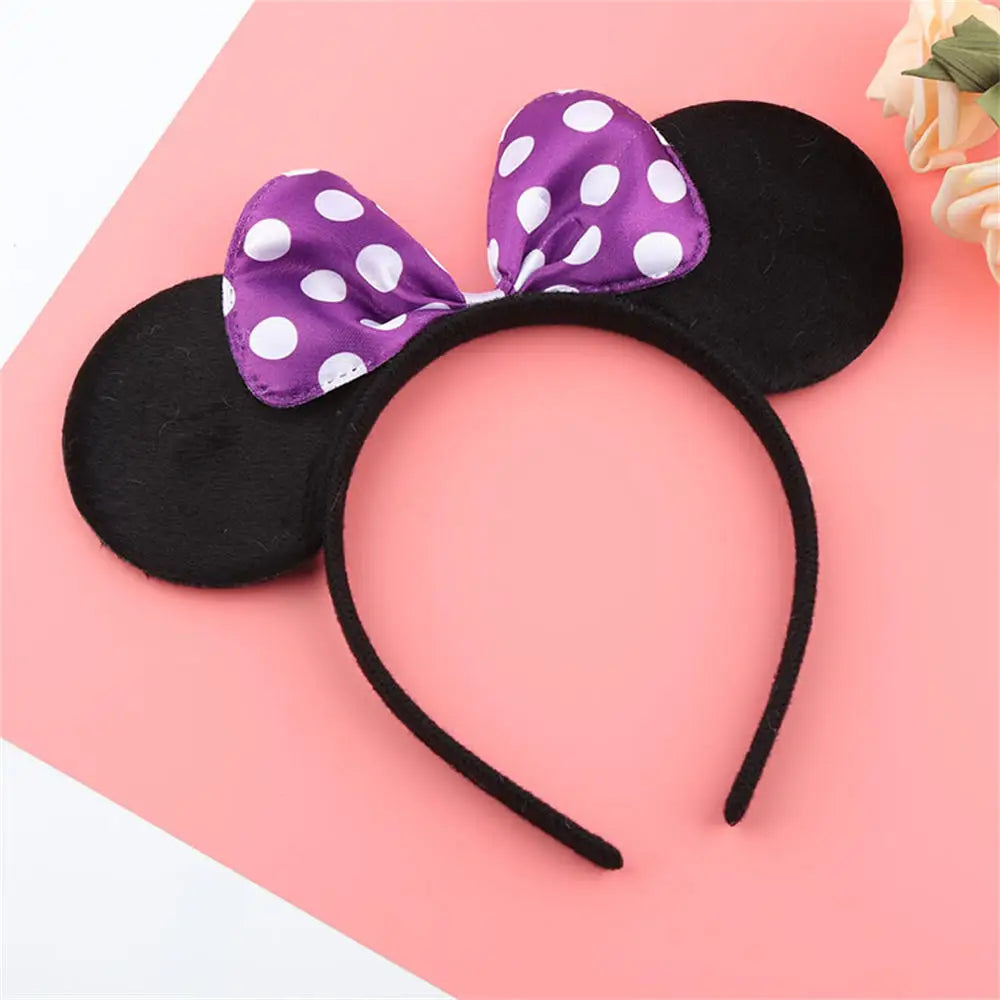 Knot Accessories Minnie Hairbands Favors Mom Lovely Ears Kids Mickey Headbands Hair Boys Party Sequin Baby Birthday Bows Girls